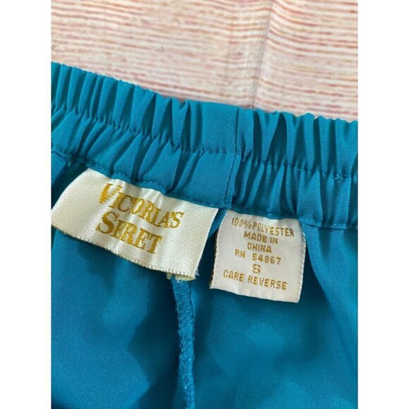 Vintage Victoria Secret GOLD LABEL Turquoise Pajama Bottoms - Small - Picture 11 of 11